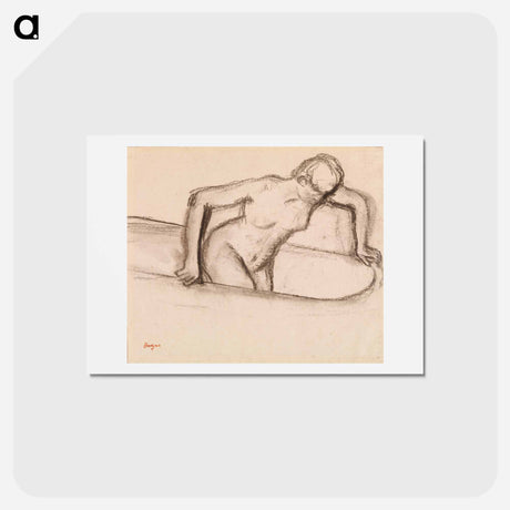 アートポストカード-Woman in Tub - エドガー ドガ Postcard.
