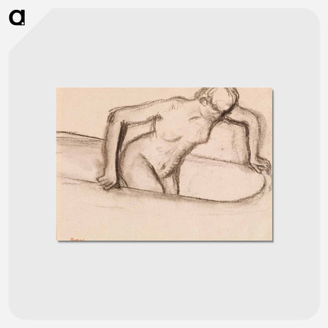 アートポストカード-Woman in Tub - エドガー ドガ Postcard.