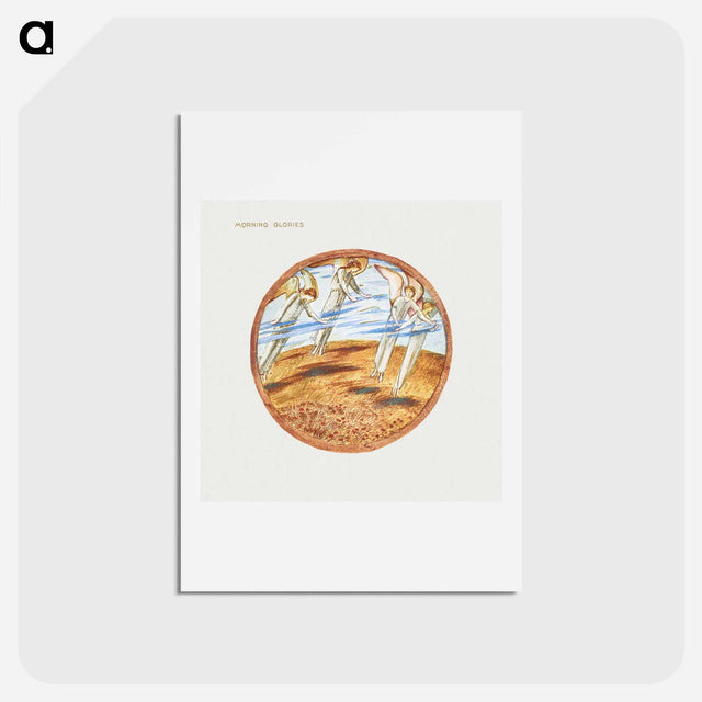 アートポストカード-Morning Glories from The Flower Book - エドワード バーン ジョーンズ Postcard.
