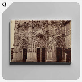 アートパネル-Abbeville, Saint-Vulfran
 - ウジェーヌ アジェ Canvas.