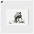 アートポストカード-Fox - ジャン ベルナール Postcard.