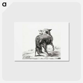 アートポストカード-Fox - ジャン ベルナール Postcard.