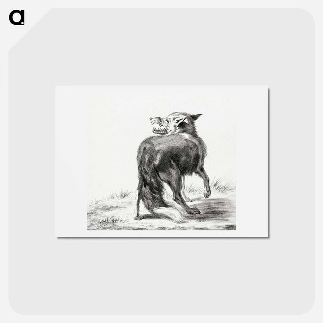 アートポストカード-Fox - ジャン ベルナール Postcard.