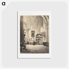 アートポストカード-The Baptismal Font of Cervantés, Santa Maria la Mayor, Alcalá
 - ジョセフ ペネル Postcard.