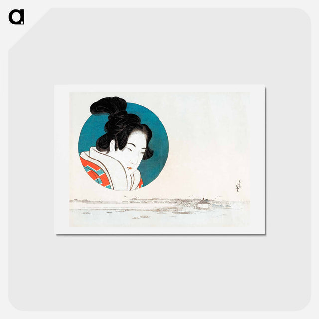 アートポストカード-Hokusai’s Japanese woman - 葛飾 北斎 Postcard.