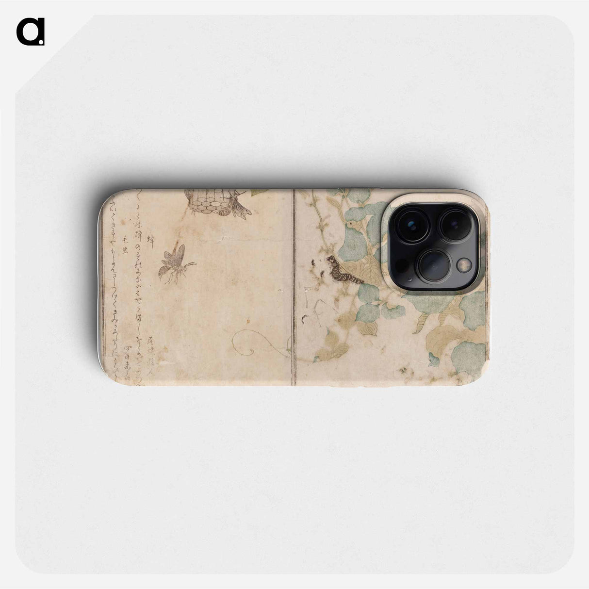 Caterpillar and bees - Kitagawa Utamaro Phone Case.