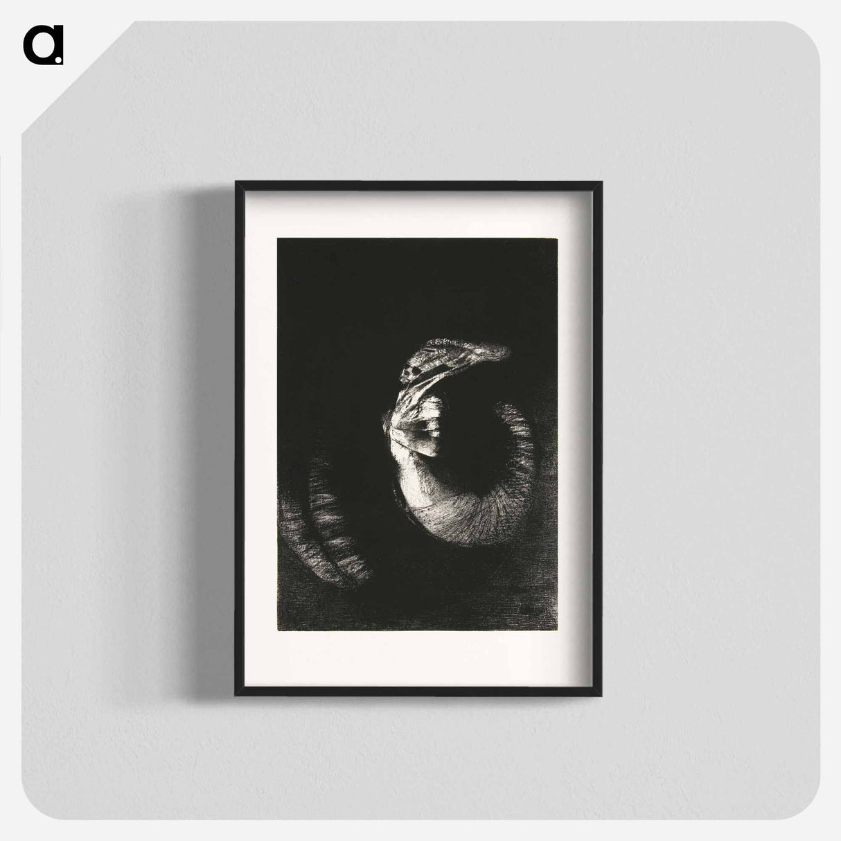 アートポスター-It Is a Skull, Crowned with Roses - オディロン ルドン Poster.