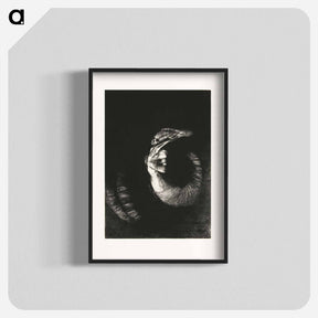 アートポスター-It Is a Skull, Crowned with Roses - オディロン ルドン Poster.