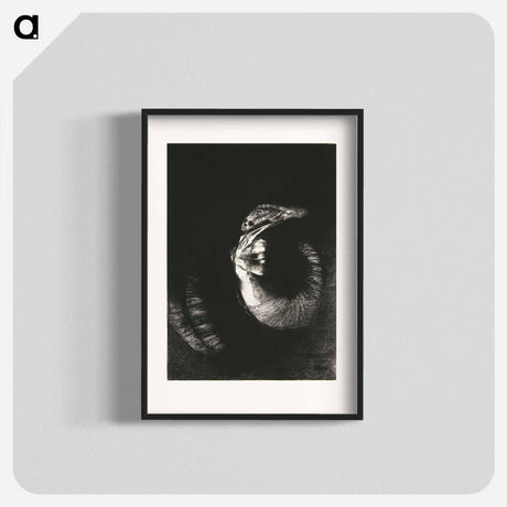アートポスター-It Is a Skull, Crowned with Roses - オディロン ルドン Poster.