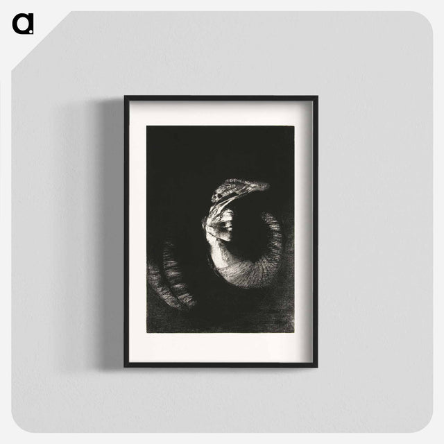 アートポスター-It Is a Skull, Crowned with Roses - オディロン ルドン Poster.