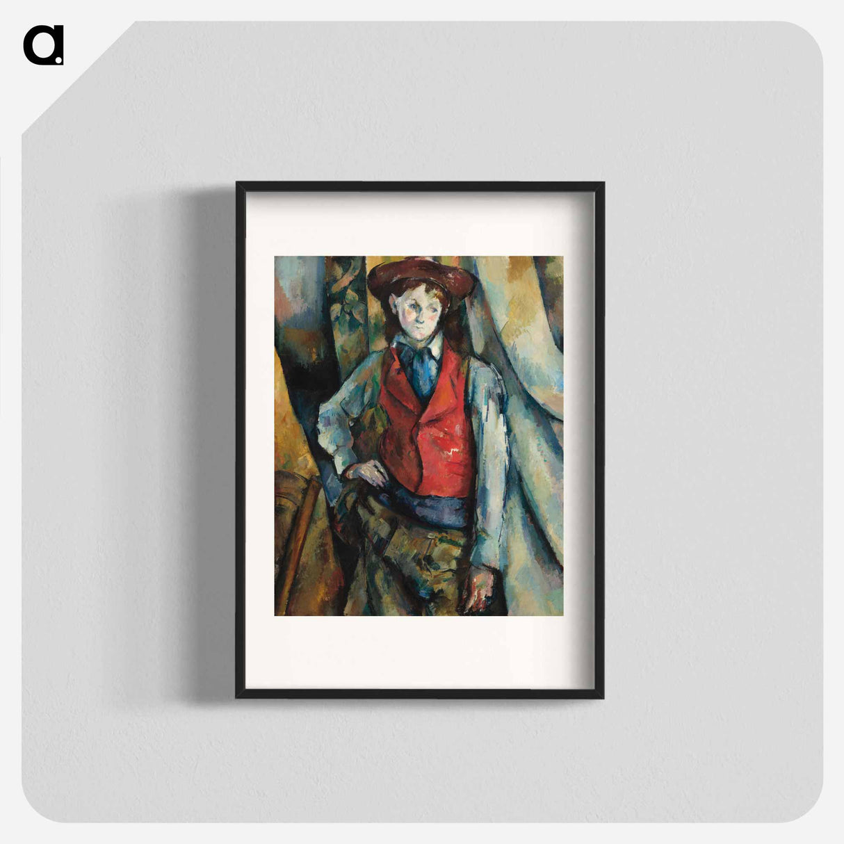 Boy in a Red Waistcoat - Paul Cezanne Poster.