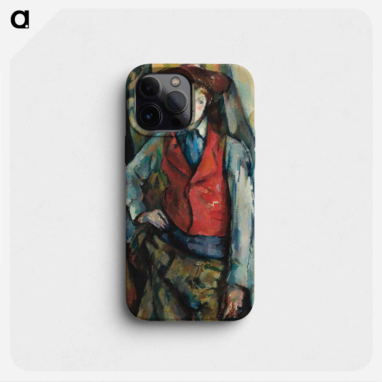 Boy in a Red Waistcoat - ポール セザンヌ Phone Case.