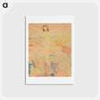 アートポストカード-The Yellow Christ (recto), Female Bather Wading through a Brook - ポール ゴーギャン Postcard.