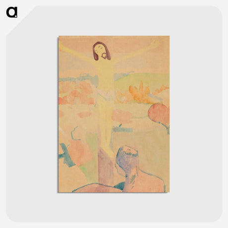 アートポストカード-The Yellow Christ (recto), Female Bather Wading through a Brook - ポール ゴーギャン Postcard.