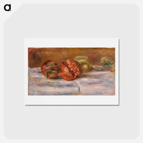 アートポストカード-Pomegranates - ピエール オーギュスト ルノワール Postcard.