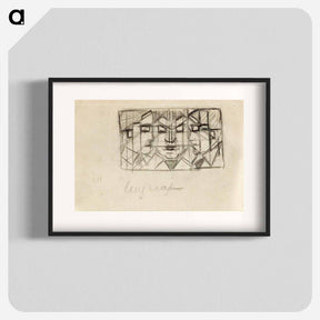アートポスター-Composition with three heads (from sketchbook 13) - テオ ファン ドゥースブルフ Poster.