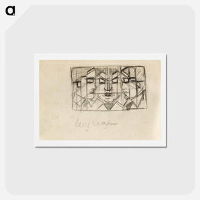 アートポストカード-Composition with three heads (from sketchbook 13) - テオ ファン ドゥースブルフ Postcard.