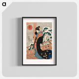 Snow: Beauty on a Veranda - 歌川 国芳 Poster.