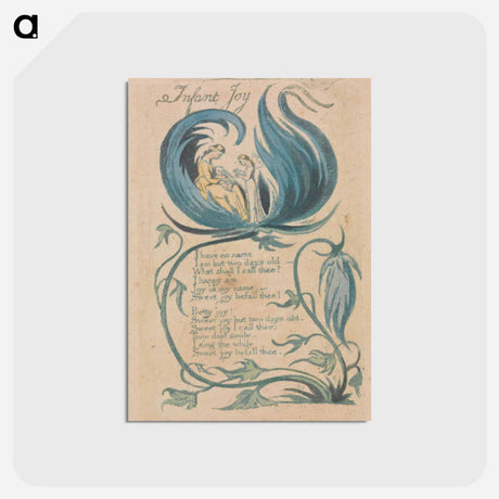 アートポストカード-Infant Joy - ウィリアム ブレイク Postcard.