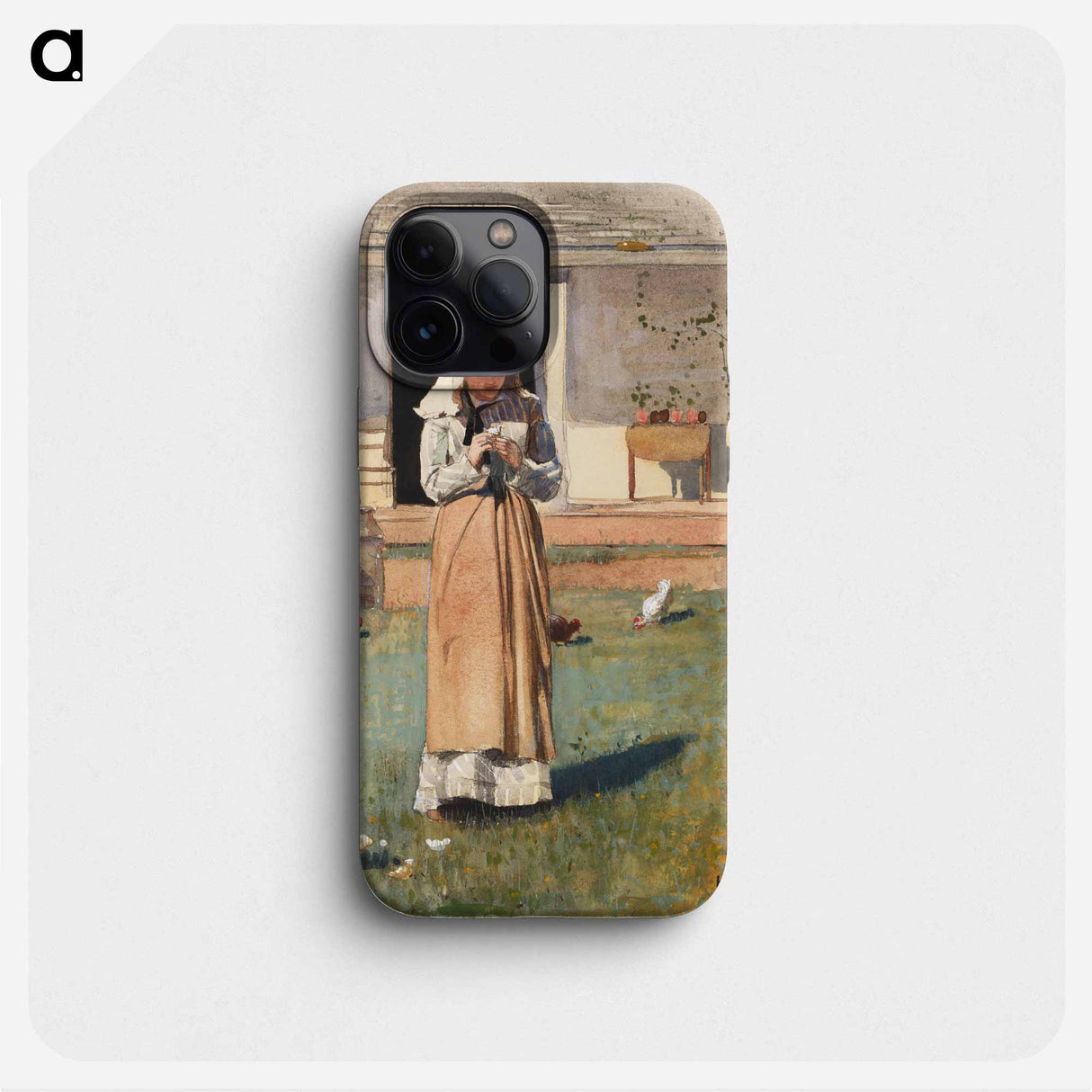 A Sick Chicken - Winslow Homer Phone Case.