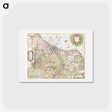 アートポストカード-Kaart van de Nederlanden - アンティーク地図 Postcard.