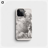 Haymakers of Eragny - Camille Pissarro Phone Case.