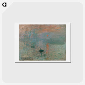 アートポストカード-Impression, Sunrise - クロード モネ Postcard.
