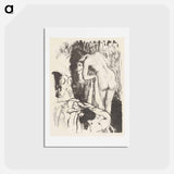 アートポストカード-Nude Woman Standing, Drying Herself (Femme nue debout, a sa toilette) - エドガー ドガ Postcard.