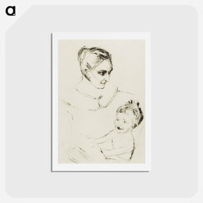 アートポストカード-A Mother’s Joy - エドヴァルド ムンク Postcard.