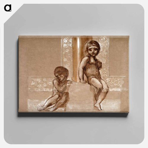 Troy Triptych - Study of Two Putti - エドワード バーン ジョーンズ Canvas.