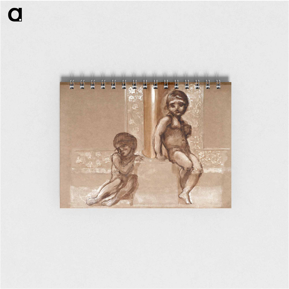 アートメモ帳-Troy Triptych - Study of Two Putti - エドワード バーン ジョーンズ Memo.