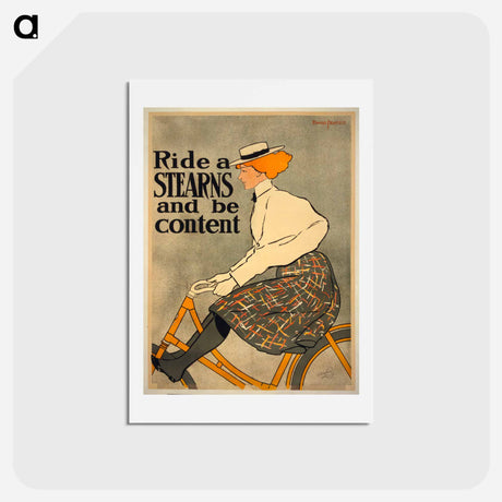 アートポストカード-Ride a Stearns and be content - エドワード ペンフィールド Postcard.