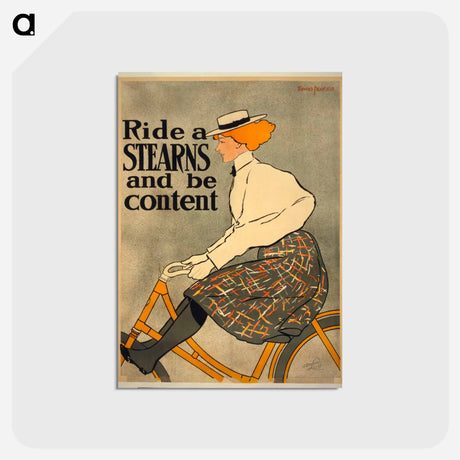 アートポストカード-Ride a Stearns and be content - エドワード ペンフィールド Postcard.