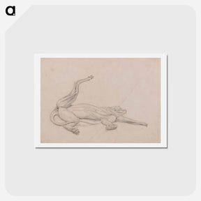 アートポストカード-Tiger, Recumbent
 - ジョージ スタッブス Postcard.