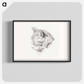 アートポスター-Sketch of a cat - ジャン ベルナール Poster.
