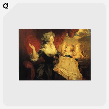 アートポストカード-Georgiana, Duchess of Devonshire with her Infant Daughter Lady Georgiana Cavendish - ジョシュア レノルズ Postcard.