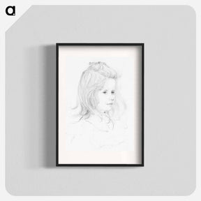 アートポスター-Portrait of a girl sketch - ユリー デ フラーハ Poster.