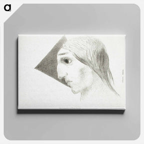 アートパネル-À Edgar Poe (La Folie) - オディロン ルドン Canvas.