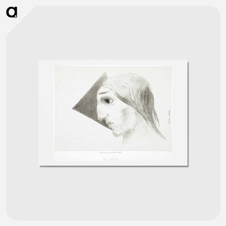 アートポストカード-À Edgar Poe (La Folie) - オディロン ルドン Postcard.