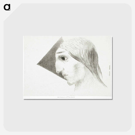 アートポストカード-À Edgar Poe (La Folie) - オディロン ルドン Postcard.
