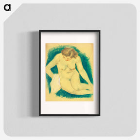 アートポスター-Seated Nude Seen from Above - ポール ゴーギャン Poster.