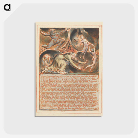 アートポストカード-Jerusalem, Plate 87 - ウィリアム ブレイク Postcard.