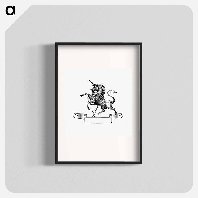 アートポスター-Unicorn Engraving
 - 大英図書館 Poster.