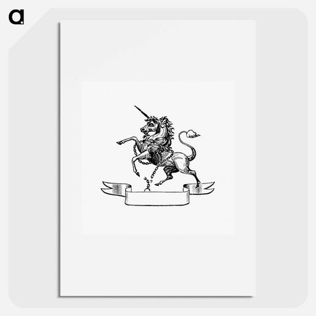 アートポスター-Unicorn Engraving
 - 大英図書館 Poster.