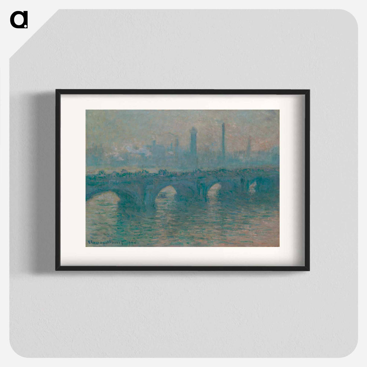 Waterloo Bridge, Gray Weather - クロード モネ Poster.