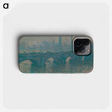 Waterloo Bridge, Gray Weather - クロード モネ Phone Case.