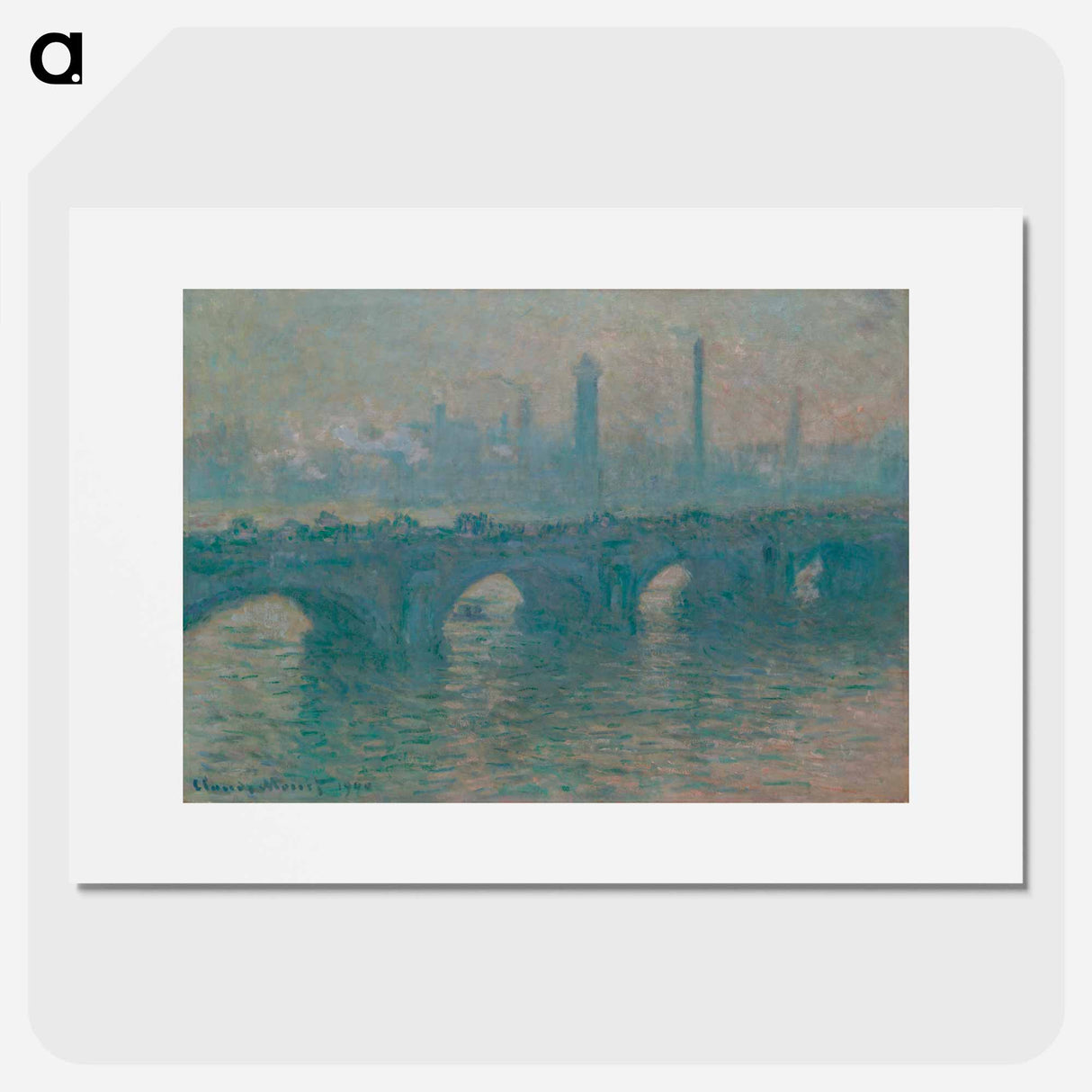 Waterloo Bridge, Gray Weather - Claude Monet Poster.