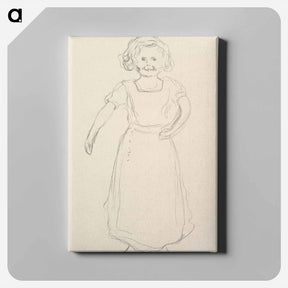 アートパネル-Little Norwegian Girl Running - エドヴァルド ムンク Canvas.