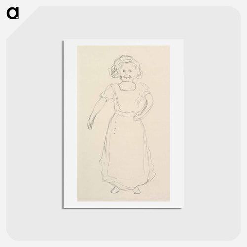 Little Norwegian Girl Running - エドヴァルド ムンク Postcard.