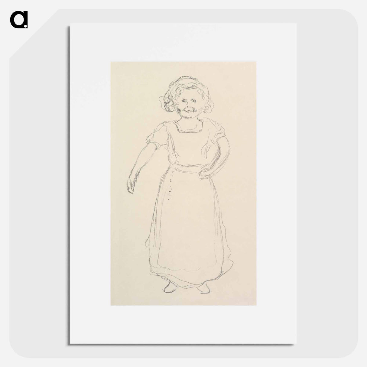 Little Norwegian Girl Running - エドヴァルド ムンク Poster.